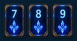 A valid run: blue 7, 8 and 9.