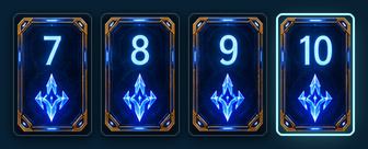 A blue 10 added to a run of blue 7, 8 and 9.